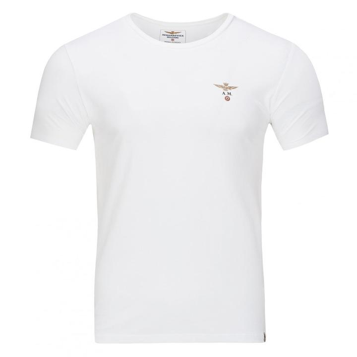 SuperMerchantEU Aeronautica Militare witte t-shirt heren crew-neck SCOTI001J508-73009 XXL