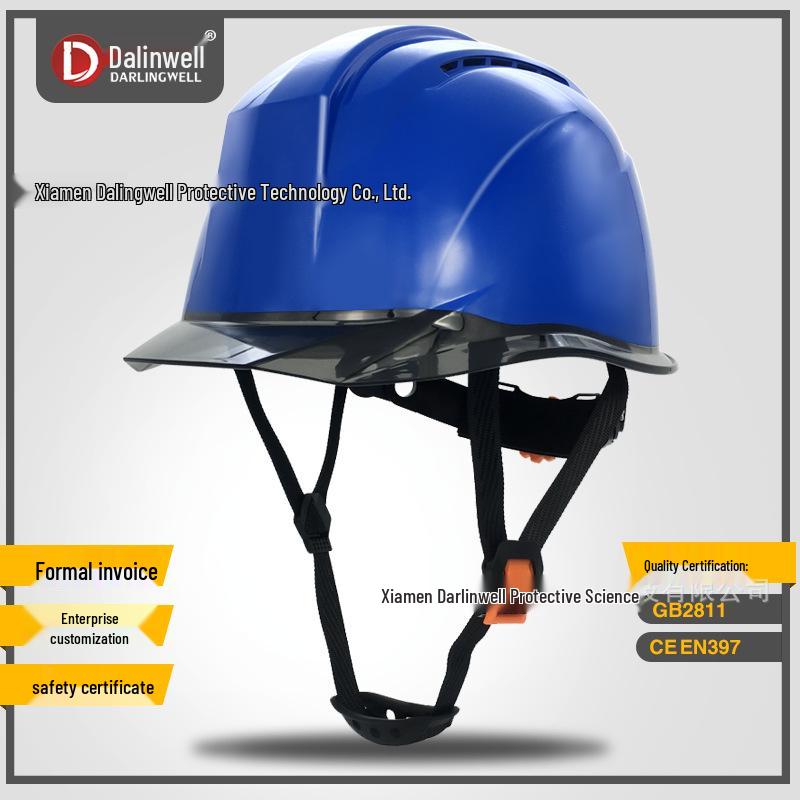 Dalinwell Two-Color Transparent Brim Safety Helmet for Construction - ABS Zhongjian Breathable Design, New National Standard Compliant