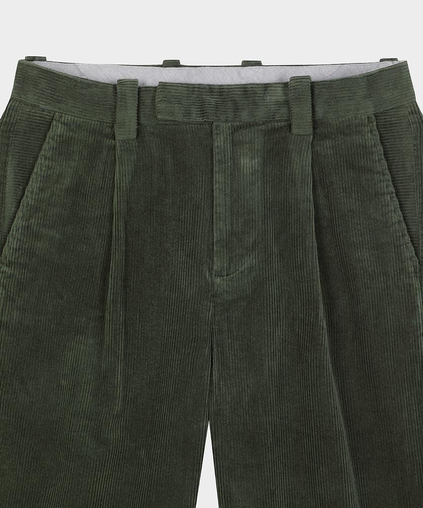 BROOKS BROTHERS Traditional Fit 8W Corduroy Pants (Olive) (Bbpcmm6920Kew)