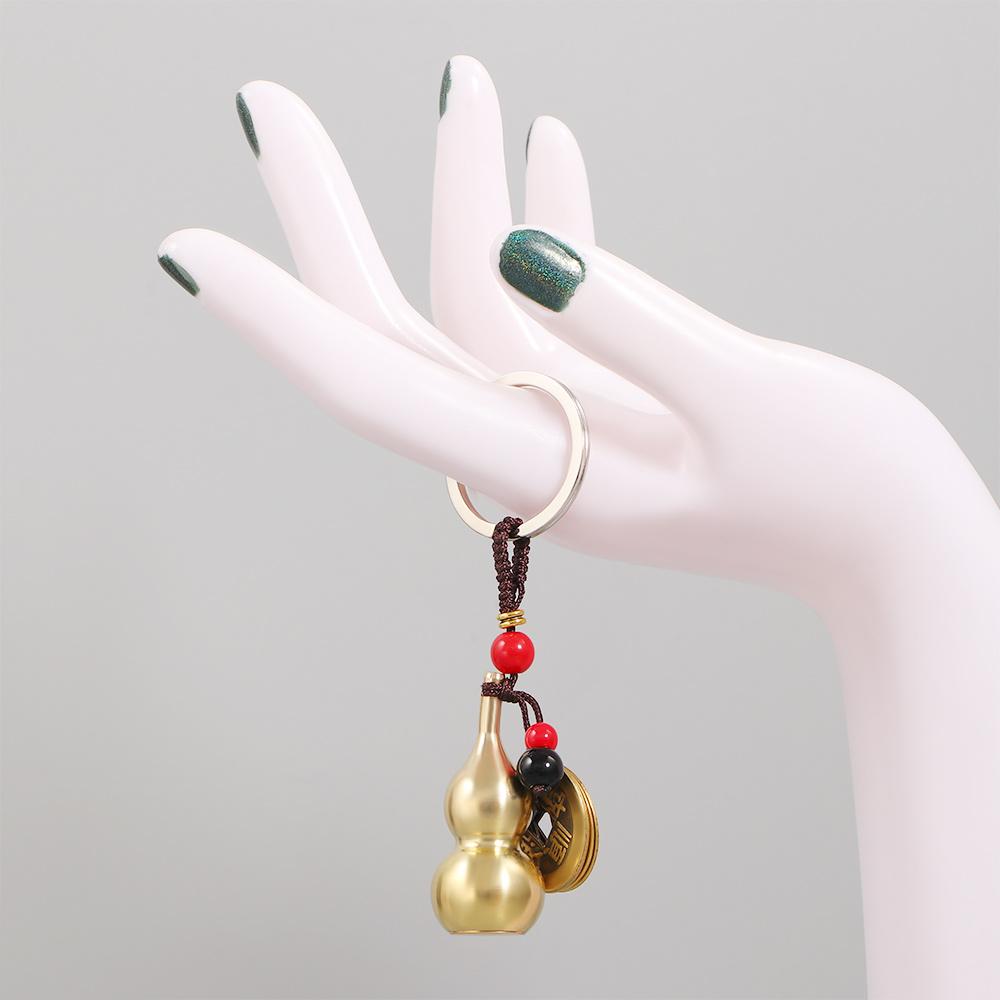 Lucky Rope Blessing Paper Car Accessories Brass Money Car Key Chain Bag Keychain Keyfob Key Rings