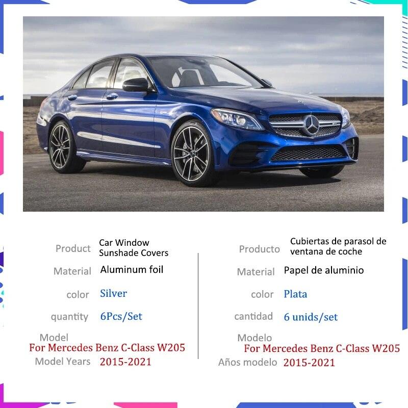 Vollständige Abdeckungen Sonnenschutz für Mercedes Benz C-Klasse W205 2015 ~ 2016 Autozubehör Sonnenschutz Windschutzscheiben Seitenfenster Visier