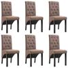 Day and Night - Day and Night Dining Chairs 6 Pack Brown Fabric