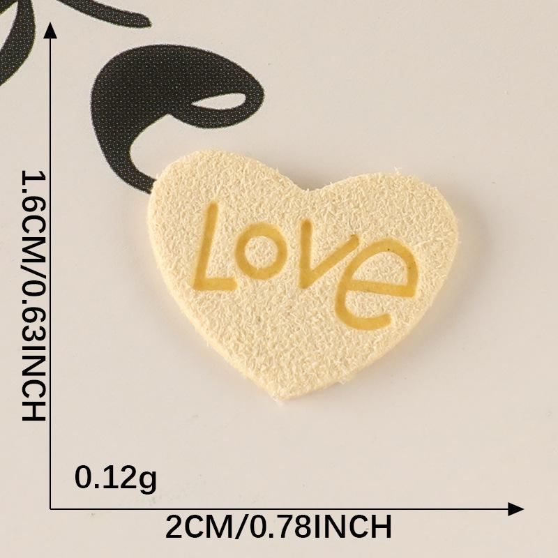 10Pcs/Bag Clothing Accessories Love Letter Leather Label Handbook Diy Embroidery Patch Printed Fabric Label Logo