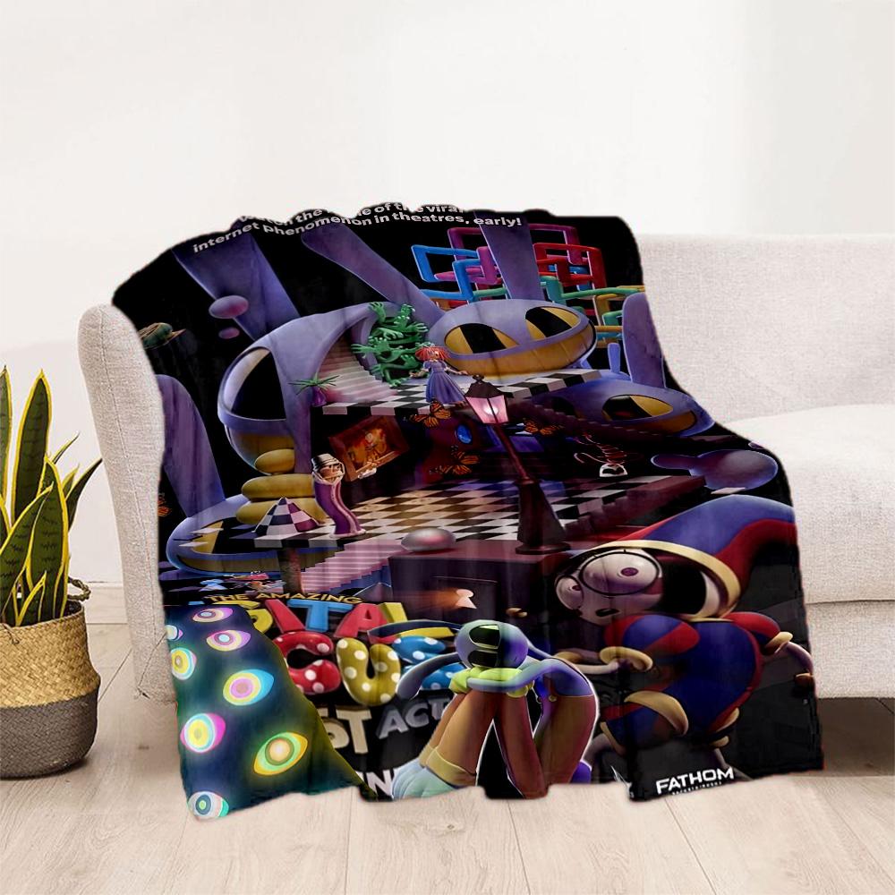 Digital Circus Blanket Durable Comfort Great for Seaside Bed Sofa Four Seasons Universal Warmthful Decor Suitable for Gifting Relatives and Friends