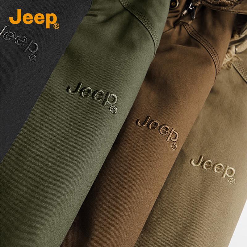 JEEP Men's Detachable Hooded Fleece Lined Cotton Jacket