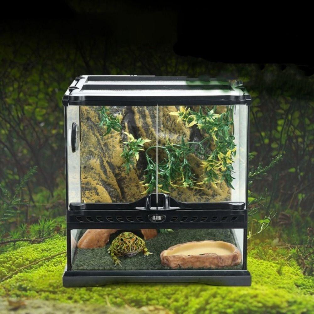 Moisturizing Frog Tortoise Mat Green Micro Landscape Thicken Reptile Carpet For Snake Lizard