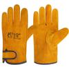1Pair Thickened Labor Protection Gloves Cowhide Work Safety Glove Sturdy Welder Gloves  Welding