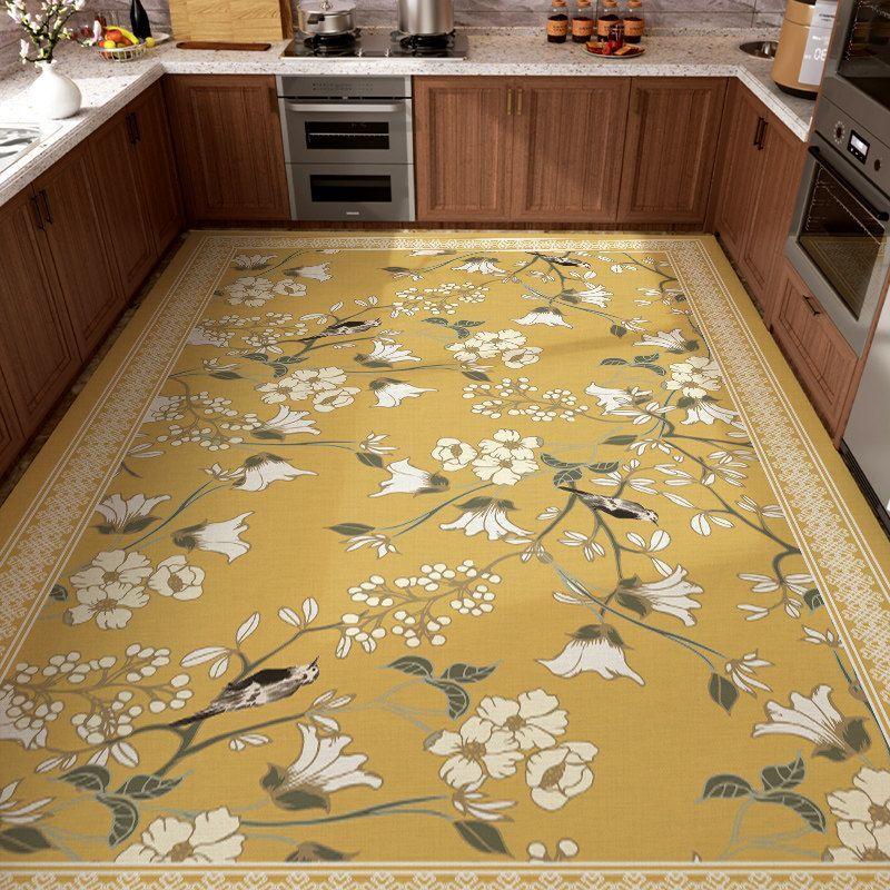 Household diatomaceous earth kitchen mat: non-slip, oil-resistant, absorbent, wipeable, wash-free, stain-resistant, waterproof, wall-to-wall carpet