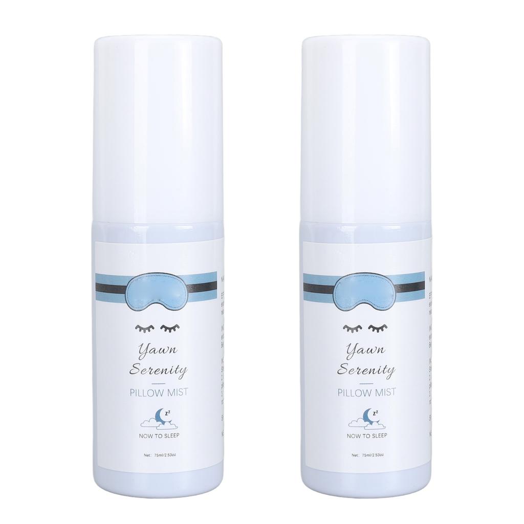 2pcs Pillow Sleep Spray Mist for Deep Sleep Stress Anxiety Relief Fine Mist Instant Lavender Sleep Aid Spray 75ml