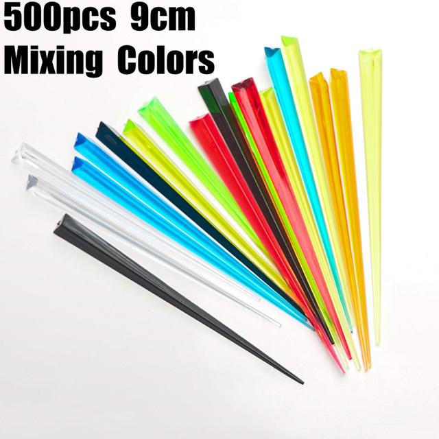 

500pcs 9cm Food Picks Fruit Skewers Fork Sticks Buffet Cupcake Toppers Cocktail Wedding Festival Party Decoration