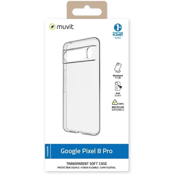 Coque pour Google Pixel 8 Pro SOUPLE SOFT Muvit Transparent