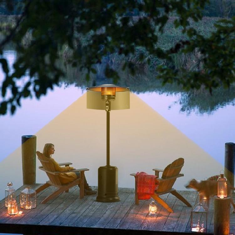 Patio Effective Heater Reflector Shield, Heat Focusing Reflector For Round Natural Gas And Propane Patio Heaters Outdoor