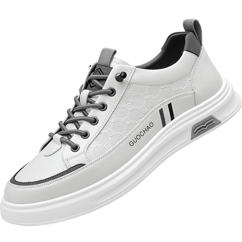 2025 Spring and Autumn New Men's Sports Style Casual Leather Shoes Men's Versatile Trend Casual Board Shoes Men's 7026