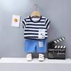 Korean Style Summer Cotton Outfit: Boys' Shorts and Girls' Short-Sleeve Set