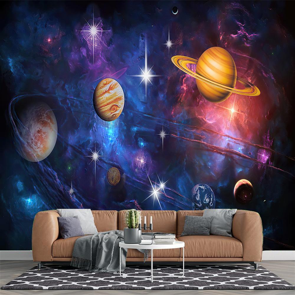 

Universe Galaxy Wall Murals Starry Sky 3d Mural Living Room Bedroom Galaxy Wall Mural 200 cm(W) x 140 cm(H)