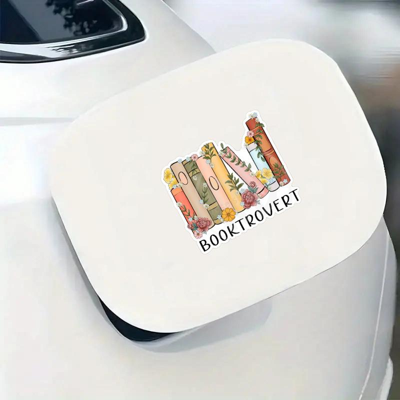 Booktrovert Sticker, Book Worm,Water Bottle Sticker, Book Lover Gift, Cute, Introvert Stickers Durable for Laptop, Car, Luggage, Skateboard