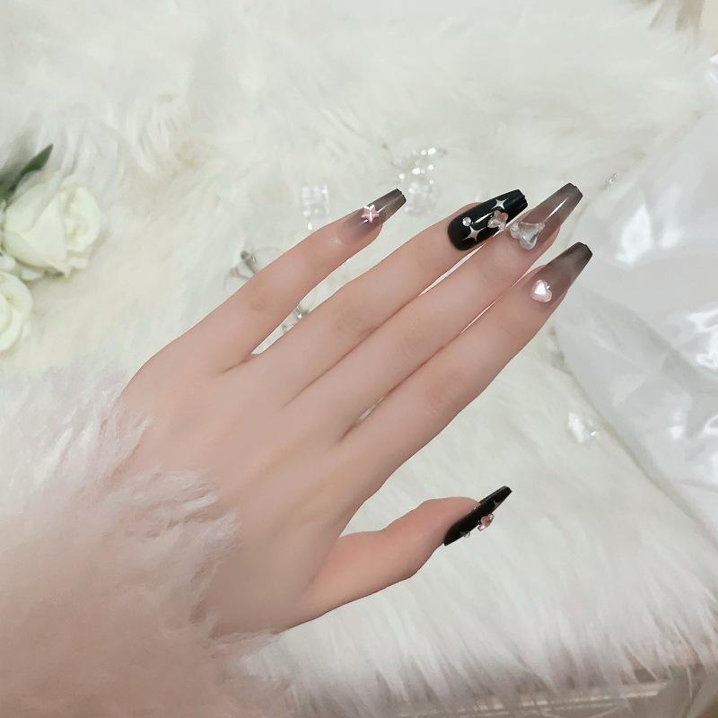 Luxurious Handmade Translucent Nail Tips for Autumn/Winter – Soft Texture, High-Class Feel