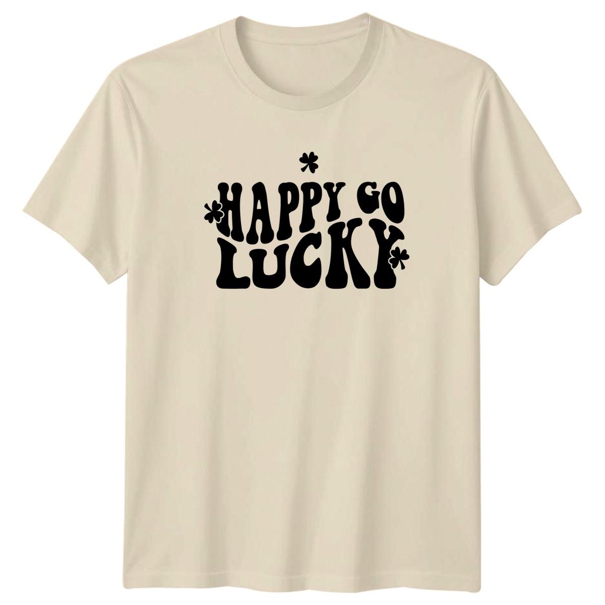 Happy Go Lucky T-Shirt St Patricks Day Irish Holiday Gift For Him And Her XXL