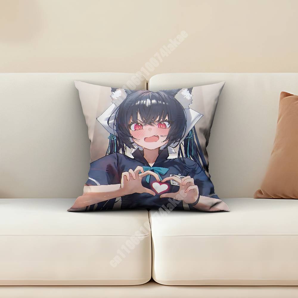 Blue Archive Kuromi Serika Sofa Couch Pillow Cover Cushion Case Home Bedroom Decoration