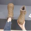 Warm snow boots women's fleece thickened soft-soled comfortable cotton boots new snow cotton short boots
