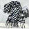 Qiandongge Scarf Women's Autumn and Winter New Double-sided Imitation Cashmere Plaid Shawl Warm and Thickened Scarf