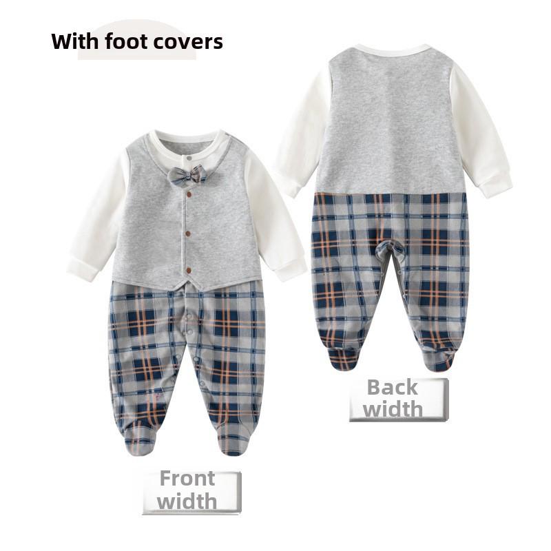 Długi rękaw męski kombinezon niemowlęcy na specjalne okazje (0-12m)