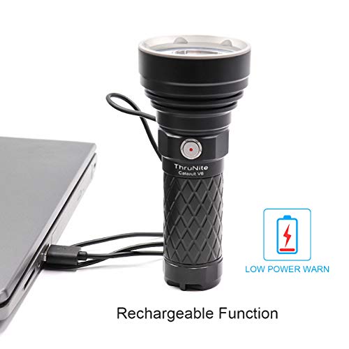 ThruNite Catapult V6 (Upgraded) Flashlight, SST70 LED, Type-C Rechargeable Handheld Flashlight, Mini Trolley, Maximum Brightness 120,000cd/Maximum Bri