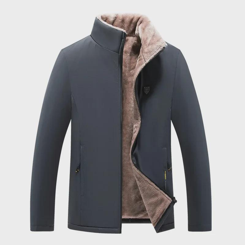 Autumn/Winter 2024 Men's Thickened Velvet Jackets for Middle-Aged and Elderly: Warm and Fashionable.
