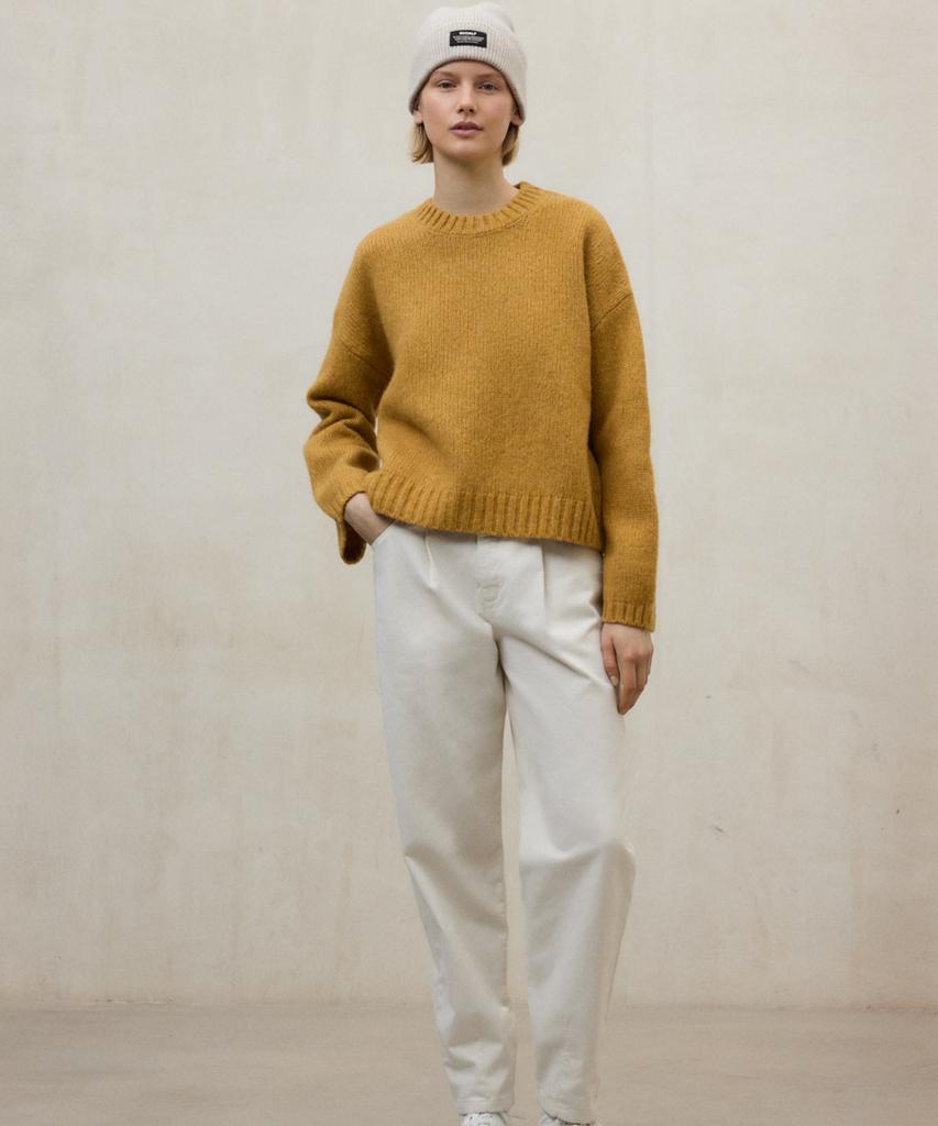 Ekoalpeu Women'S Mustard Kiwi Sweater