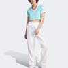 adidas Originals Klee Logo Print Lässiges Kurzarm-T-Shirt Damen Oberteile Hellblau IR9779
