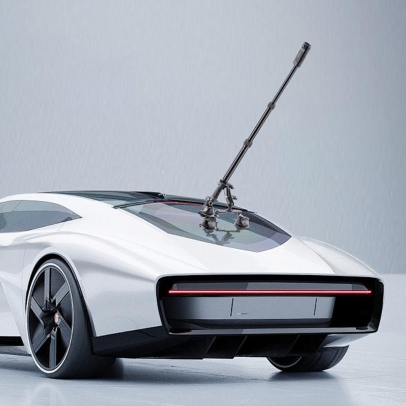 Nastavitelný držák na kameru do auta se 3 přísavkami a 1,2m ramenem pro natáčení videa z pohledu třetí osoby