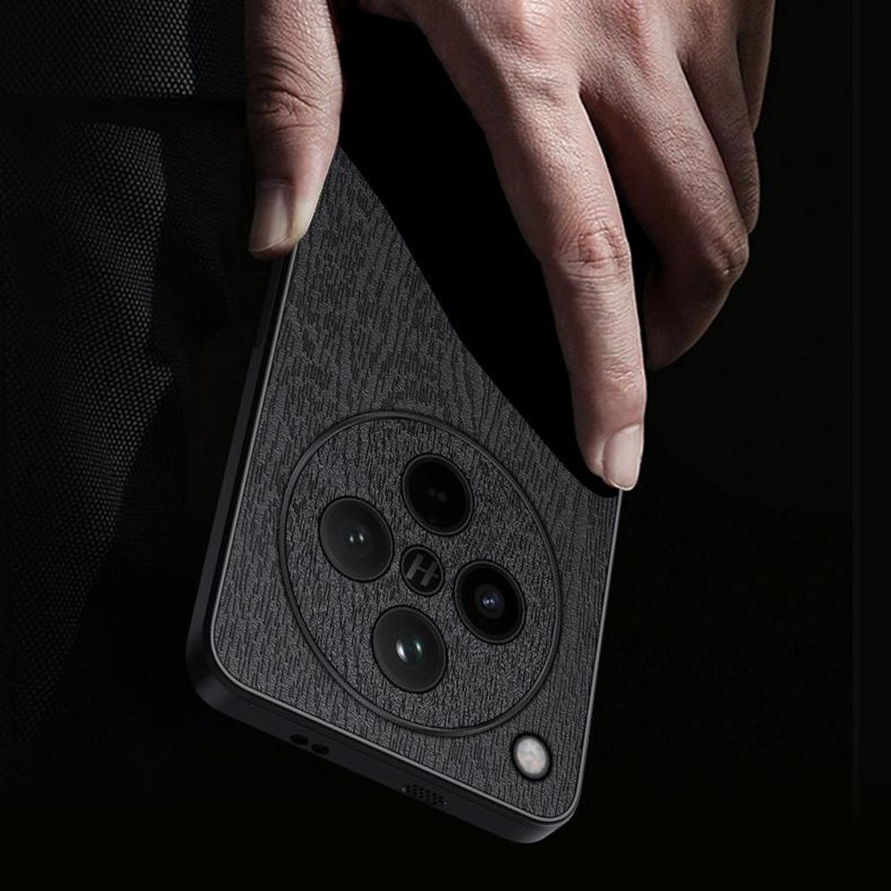 For Oppo Find X8s+ 5G Case Wood Texture PU Leather Coated PC TPU Phone Cover