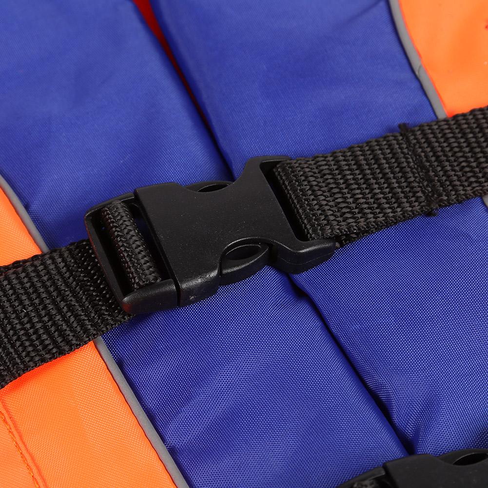 Wear-resistant Life Vest Reflective Strip Life Jacket Vest 210D polyester with Whistle for Fishing Drifting Swimming