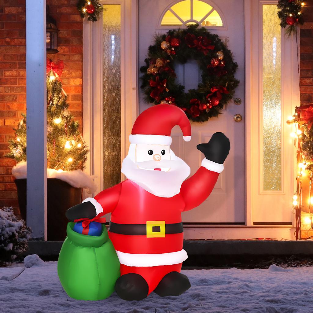Inflatable Blow up Christmas Santa Claus 4ft LED Yard Holiday Decoration