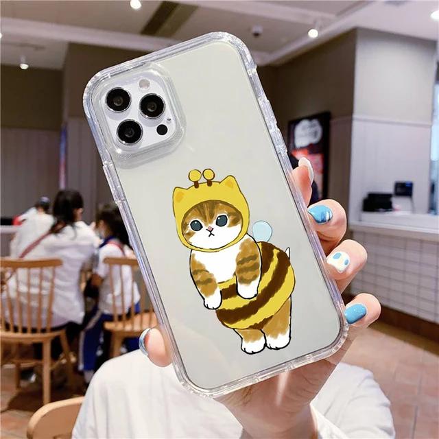 

Чехол для телефона с изображением кота и пары 11, 12, 13, 14, 15 Pro MAX 7, 8 Plus, чехлы для iPhone XR X XS, противоударные сумки Fundas For iPhone 15 Plus ua красный