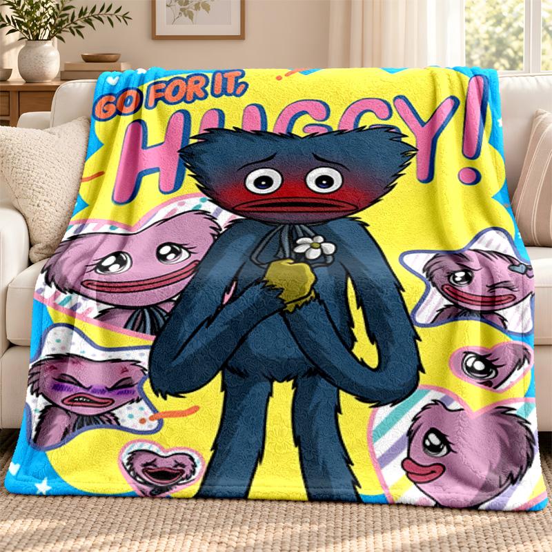 Poppy Playtime tæppe Flanel tæppe Blødt hyggeligt plys tæppe til sofa seng Letvægts boligdekoration Udendørs camping