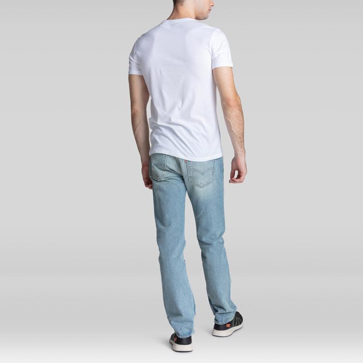 Levis Cotton Crew Neck T-Shirt 2-Pack Men Tops White 79541-0000