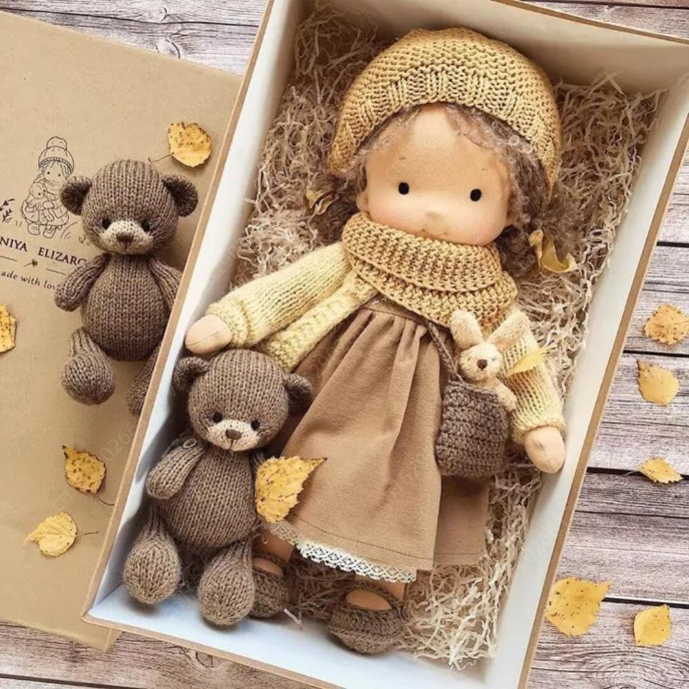 Mini Christmas Thumb Dolls Sleeping Cuddle Buddy Doll Toy Collecting Toys Stuffed Plush Toys for Boys Girls Kids Birthday Gifts