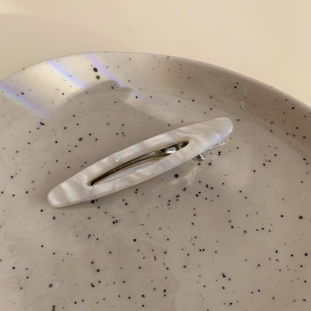 2 Stück/Set Acetat Haarspangen Ausgehöhlte Ovale Pony Entenschnabelspangen Geometrische Haarspangen Seitliche Haarnadeln Frauen Mädchen Haarschmuck