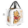 HTSW Cute Winnie the Pooh Bento Box, Stylish Insulated Lunch Bag, Perfect for Commuting, School, Travel, and Outdoor Activities, Unisex