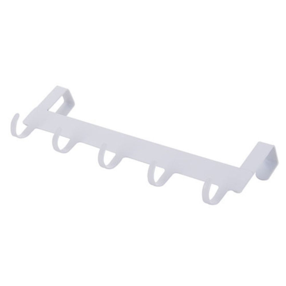 

Дверь Ванная Кухня Избегайте Царапин Пятизвенный Дверной Крючок Вешалка для Полотенц Ключница Органайзер Полка белый