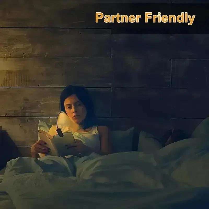 Mini USB Rechargeable Book Light Flexible Portable LED Reading Lamp Adjustable Reading Clip Light For Bedroom