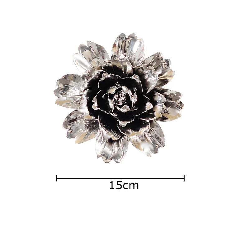 Blooming Flowers Porcelain Wall Hanging Ornaments Living Room Background Display Ceramic Peony Flower Wall-mounted Decorations