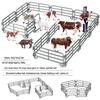 Farm Animal Miniature Set: Horse, Sheep, Cattle, and Pigsty Fences for Kids' Playhouse