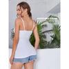 CHARMLEAKS Damen-Unterhemd aus Baumwolle, Damenunterwäsche, Nachtwäsche, Unterwäsche, Hebe-BH, solides Basic-Tanktop, 2er-Pack