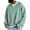 Men's Fashion Solid Color Round Neck Long Sleeve Casual Fashion Versatile Long Sleeve Loose T-shirt Top
