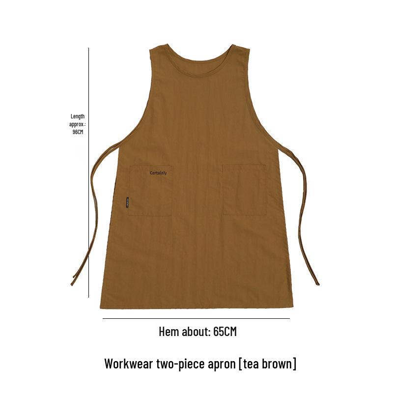 Japanese-Korean Style Anti-fouling Apron for Kitchen, Art, and Cafe Use