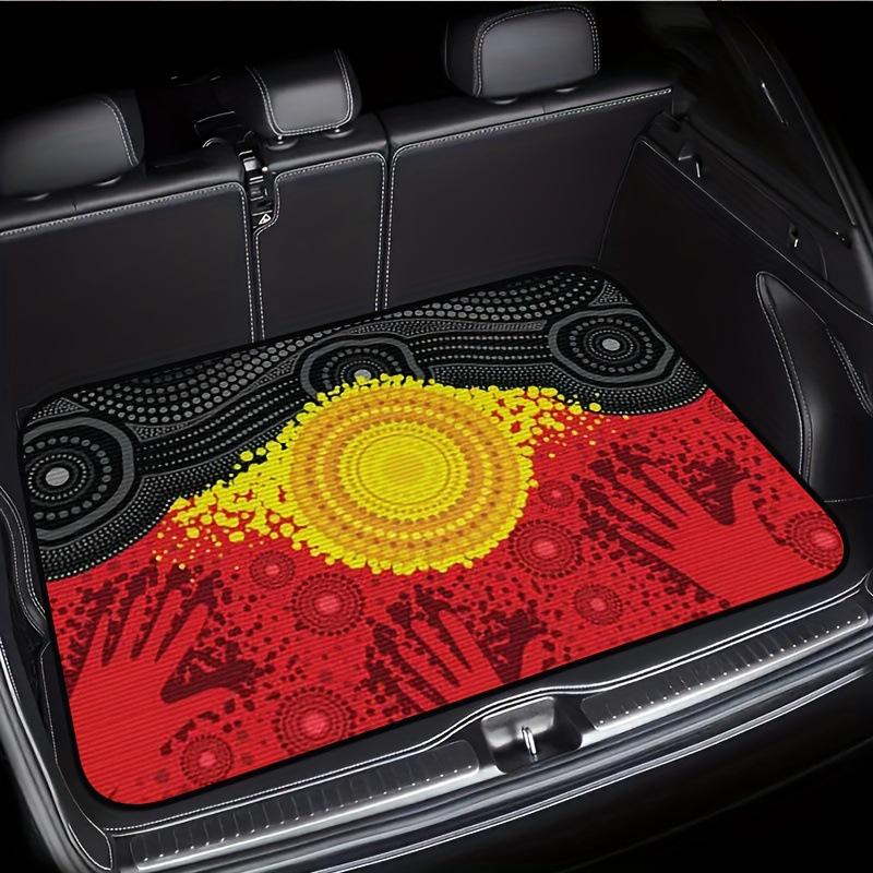 Temu American Style Universal Car Trunk Mat - All-Season, Dustproof, Dirt-Resistant, Crystal Velvet, Wear-Resistant.