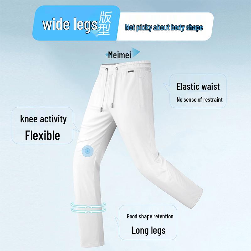 Pierre Cardin Men's Summer Thin Cotton Straight Casual Pants