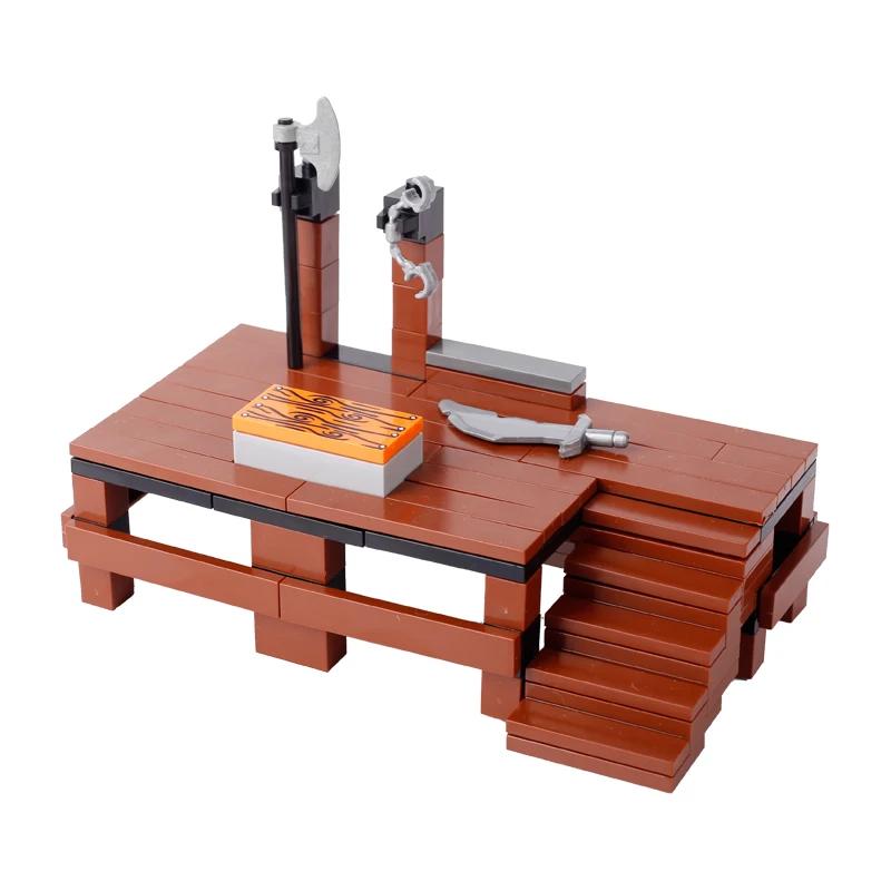 MOC Středověké Město Stavebnice Kuchyň Dům Nábytek Ložnice Jídelna Vojáci Figurky Helma Sestavení Dobytčí Cihly Hračky